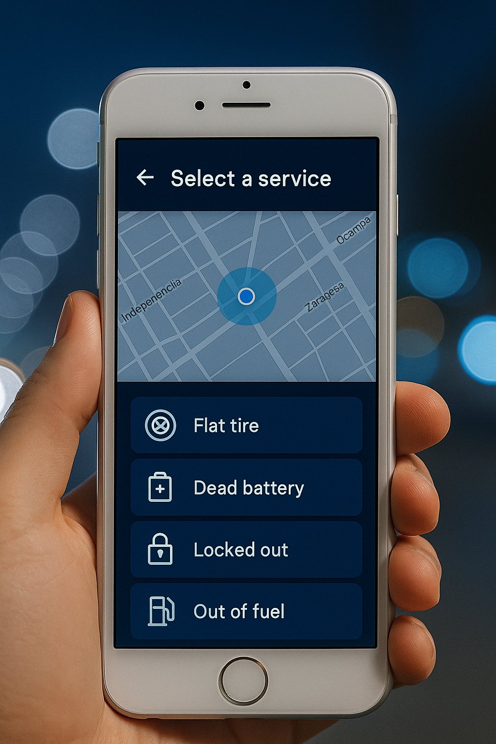 Selecciona servicio AuxMoto